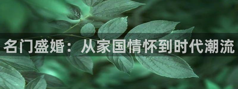 恒盛娱乐登陆：名门盛婚：从家国情怀到时代潮流